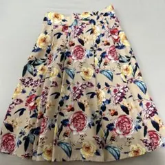 花柄フレアスカート ベージュのサムネイル