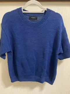 BANANA REPUBLIC 半袖ニットセーター 青