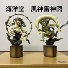 最終価格！風神雷神フィギュア&ミニ金屏風4曲 - メルカリ