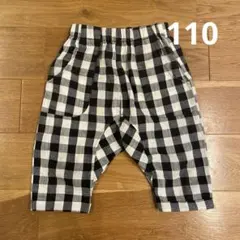 ペアマノン　チェック柄ハーフパンツ 110センチ