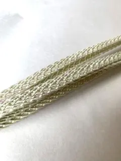 未使用　薄いグリーンの帯締め 房付き　夏用　レース