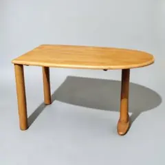 希少 カリモク家具 舟形 ダイニングテーブル 3本脚 アイランド型 120cm