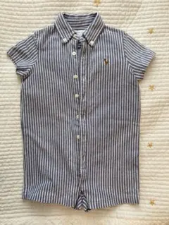 Ralph Lauren ストライプロンパース 12M