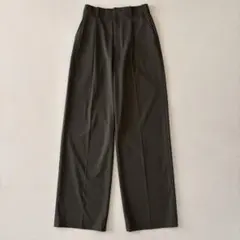 【丈長め】UNIQLO タックワイドパンツ　Sサイズ　オリーブ