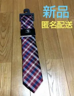ネクタイ　新品　SANTA BARBARAＰＯＬＯ チェック柄 ネクタイピン付き