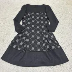 MSGRACYエムズグレイシー　Aライン　花柄　刺繍　ワンピース