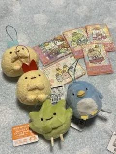 すみっコぐらし ゴムひも付きマスコット　ぬいぐるみ　ステッカー