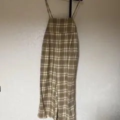 repipi armario⭐︎ブラウン系チェック サロペット Sサイズ