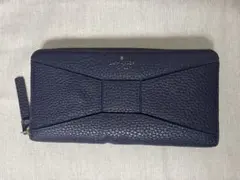 ケイトスペード　長財布　ネイビー