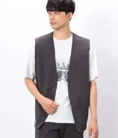 コムサイズム　サマージャージ ノーカラージレ　グレー　M