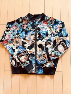 【CHIP CLIP 】ビジューモチーフ 柄物ジャンパー