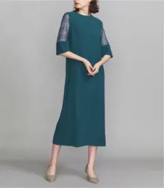 新品タグ付き　BY レース6分袖タイトロングドレス  ワンピース