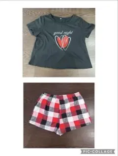 ルームウェア パジャマ 部屋着 上下セット 半袖 短パン