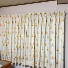 くま カーテン 子ども 可愛い 黄色 子供部屋 オレンジ 黄色のサムネイル