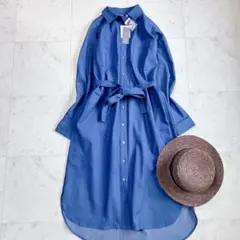 【タグ付き未使用】ローラアシュレイ デニムシャツ ワンピース 38