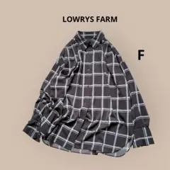 【ローリーズファーム】レディースチェックシャツロングスリーブ ダークグレー　F