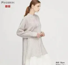 UNIQLO JW ANDERSON リネンブレンドスタンドカラーシャツSサイズ