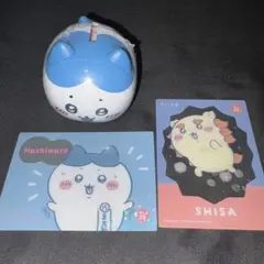ちいかわ 貯金箱 ハチワレ ＋ ちいかわカード（ハチワレ、シーサー）セット