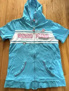 メゾピアノ　半袖　パーカー　ベリエちゃん　ブルーベリエちゃん