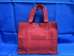 ワインレッド トートバッグ スナップボタン付き　レディースバック