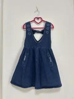 ダークデニム ジャンバースカート 130cm