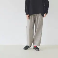 【美品】北欧暮らしの道具店 ウールパンツ L ライトブラウン きちんとリラックス