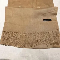 カシミア ベージュ　無地 大判 マフラー ストール しっとり　暖か