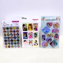 ディズニープリンセス シール3種セット ウォーター 3D ポイント【新品】