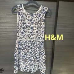 H&M 花柄フリルミニワンピース　M size