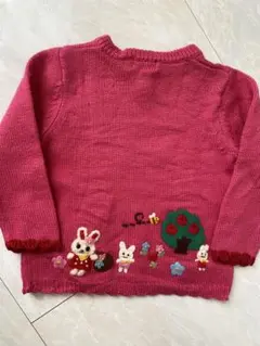 ミキハウス　立体　ニット　セーター　うさこ　100