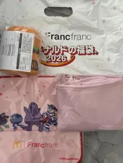 マクドナルド福袋2026 3点セット ピンク 引換券なし