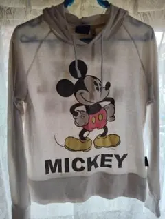 ディズニー ミッキーマウス フード付きパーカー薄手