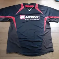 lotto 半袖スポーツシャツ ブラック レッドのサムネイル