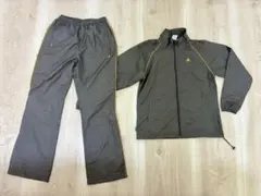 adidas アディダス ジャージ 上下セット Mサイズ ブラウン×オレンジ