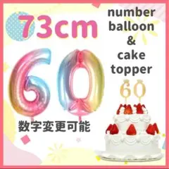 ナンバー バルーン ケーキ トッパー ピック 風船 誕生日 記念日 バースデー