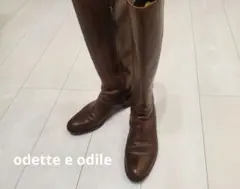 【odette e odile】オデットエオディール　ロングブーツ　濃茶