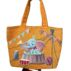 美品 ディズニー ダンボ トートバッグ オレンジ