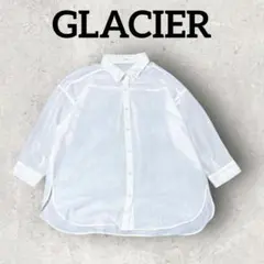 GLACIER 長袖 七分袖 シアーシャツ レディース (М) ホワイト