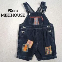 当日発送✨MIKIHOUSE ミキハウス ベビー デニムオーバーオール 90cm
