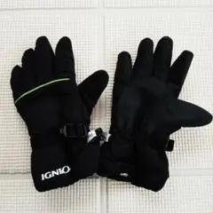 IGNIO スキースノボ防水手袋 140cm　ブラック子供用