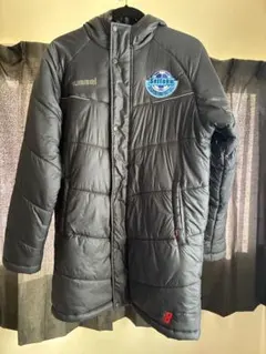 成徳深谷サッカー部Hummel グレー ベンチコート フード付き