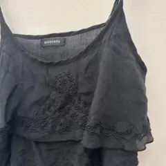 EGOIST ブラック ティアード キャミソール 刺繍のサムネイル