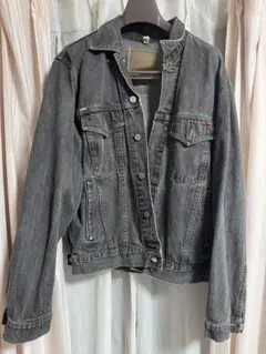 最終値下げ　Hanes グレー デニムジャケット　Lサイズ