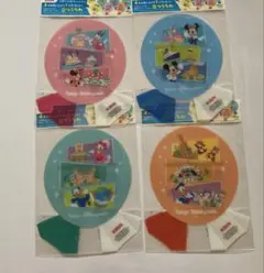 ディズニー　うちわ　4枚　ドナルド　デイジー　プール　海　プラスチックのサムネイル