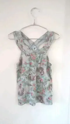 PETIT BATEAU プチバトー/// 6ans キャミソール　ボタニカル柄