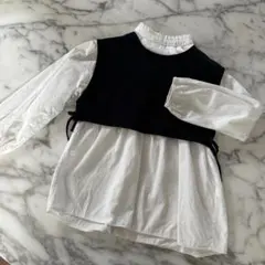 ZARAキッズ　ドッキングシャツ 128cm