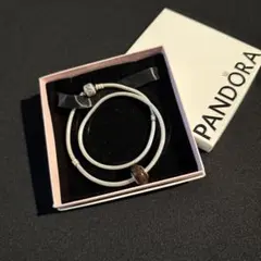 PANDORA スネークチェーン ネックレス チャーム付き 40cm - メルカリ