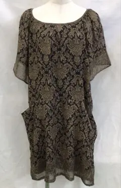 U048N レディース ひざ丈ワンピース 茶 春夏 アズノウアズ M 2/19