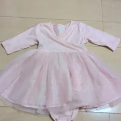 babygapピンクのラップスタイルベビードレス