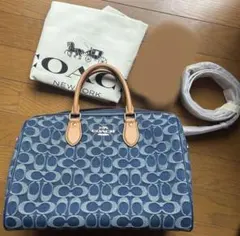 コーチ ボストンバッグ ブルーベリー - メルカリ